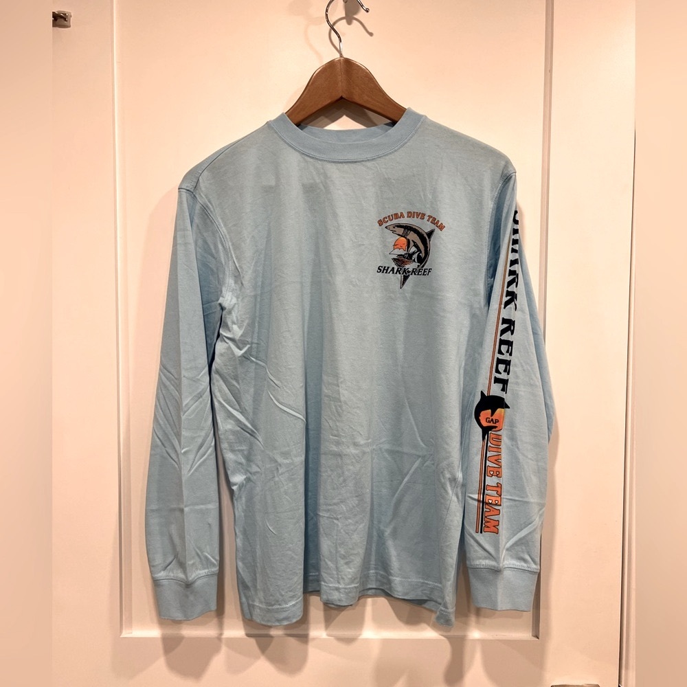 GAP KIDS, Light Blue Scuba Dive Team Long Sleeve Tee